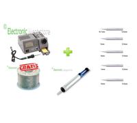 KIT STAZIONE SALDANTE SSD-9 CON 100GR STAGNO E PUNTE DI VARIE MISURE E DISSALDAT