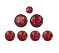 KIT STEMMA BADGE ADESIVI PER ALFA ROMEO GIULIETTA 159 BRERA 7 PEZZI