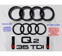 kit stemma Q2 loghi anelli per Audi Anteriore + Posteriore + 35 TDI + 2 SLINE