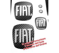 KIT STEMMI FIAT 500-PUNTO-BRAVO ADESIVO 3D RESINATO TUNING CARBONIO CARBON LOOK