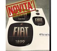 KIT STEMMI STILE FIAT 500/PANDA CROSS "SINCE 1899" RESINATO 3D VINTAGE