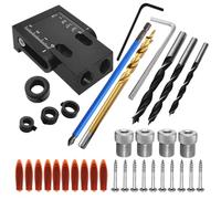 Kit stencil tascabile - di falegnameria, corpo in lega di alluminio | Design tascabile doppia con fascetta profonda della punta del trapano, portatile regolabile creando guarnizioni nascoste