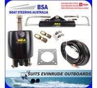 Kit sterzo barca fuoribordo idraulico BSA adatto a Evinrude con ruota 409 KG ...