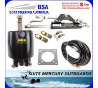 Kit sterzo fuoribordo barca idraulica resistente BSA 150HP - 300HP adatto Mer...