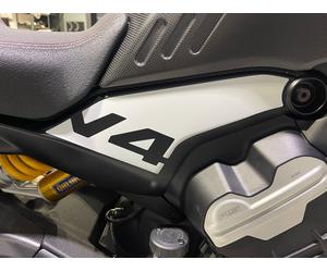 KIT STICKERS DUCATI DIAVEL V4 RS FIANCO CODONE GRIGIO LIGHT PRESAGOMATO CON LOGO