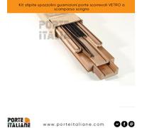 Kit stipite spazzolini guarnizioni porte scorrevoli VETRO a scomparsa scrigno