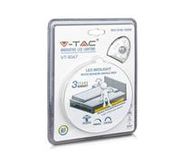 V-Tac Kit Striscia Led 2.8w 260lm 1.2m Bedlight Illuminazione Bordo Letto Con Sensore Movimento Pir Dimmable Vt-8067 - Sku 2549 Bianco Naturale 4000k