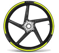 KIT STRISCE ADESIVE compatibili per CERCHI 17 MOTO KAWASAKI Z900 - GIALLO FLUO