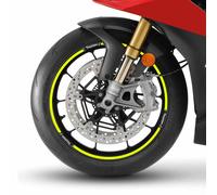 labelbike - Kit Strisce Adesive compatibili con Cerchi 17 Ruote Moto TRIUMPH - giallo fluo