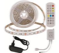 KIT Striscia LED Adesiva RGB 36W 12 Volt IP20 Lunghezza 5 Metri con Controller