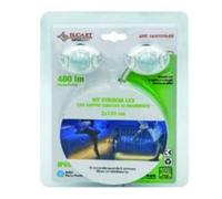 Kit striscia led bianco freddo con doppio sensore di movimento 2,4 metri