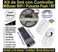 Kit Striscia Led Luce Bianca per Velette, Controsoffitti e SottoPensili Cucina.