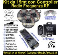 Kit Striscia Led Luce Bianca per Velette, Controsoffitti e SottoPensili Cucina.