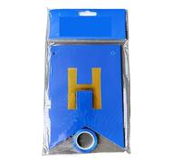 Kit Striscione Con Lettere 1 pezzo di bandiera dorata a coda rondine buon compleanno con alfabeto e triangolo decorato for feste(Deep Blue)