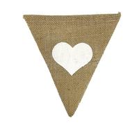 Kit Striscione Con Lettere Bandiere for feste, festoni in juta, decorazioni for matrimoni(Heart)