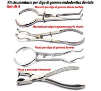 Kit strumentario per diga di gomma endodontica dentale Pinza avorio di Stokes