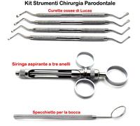 Kit strumenti chirurgia impianto parodontale di siringa aspirante curette lucas