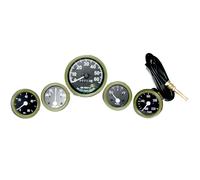 Kit Strumenti Speedometer Temp-Oil Fuel Ampere Verde Per Willys MB Ford GPW