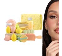 Kit Strumenti Trucco | 24 Pezzi Spugne Applicatori Per Make Up - Astuccio Elegante Organizer Trasporto Pratico per Donne e Regalo