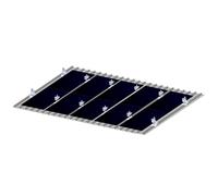 Kit Struttura 5 Pannelli fotovoltaici Verticale Fronte Sole Lamiera Grecata