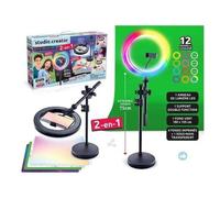 Kit Studio Video 2 in 1 Canal Toys LED Multicolore Treppiede 80 cm Schermo Verde XL
