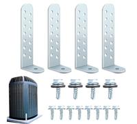 Kit Supporti per Condensatore | 4 Pezzi di Montaggio ad Ancoraggio,Supporto per Condensatore Rinforzato per Uso Domestico Hotel Massoneria Esterno Industriale,Uso Garage Casa Calcestruzzo Massoneria
