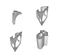 Kit Supporto Motore Stepper per Fresatrice Proxxon MF 70 NEMA 23 Staffa