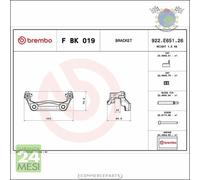 Kit supporto pinza freno Brembo per MERCEDES eSPRINTER Electric SPRINTER 519 51