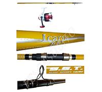 Kit Surf Casting Canna 4m 200gr + Mulinello 8000 Pesca Fondo Spiaggia