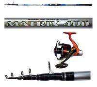 kit surfcasting canna matrix + mulinello anevay pesca mare spiaggia fondo