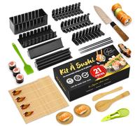 Kit Sushi Completo Premium con Stampi, Coltello, Tappetino in bambù e Accessori - Sushi Maker, Kit Sushi Fai da Te, Stampo Sushi, Set Giapponese per Casa