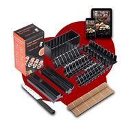 Kit Sushi Maker Mats/Molds con 50 ricette e 10 pezzi di video guida con coltello | Bamboo Mats/Mats| Sushi Maker Ideale per fare sushi e maki Idea