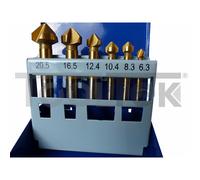 KIT SVASATORI CONICI 6pz 20.5mm 16,5mm 12,4mm 10,4mm, 8,3mm, 6,3mm