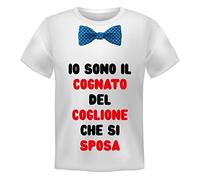 Kit T-Shirt Uomo Manica Corta Addio al Celibato Io Sono Il Coglione Che Si Sposa - Pacchetto T-Shirt Divertenti Amici dello Sposo - Matrimonio - Idea Regalo (XL, Cognato)