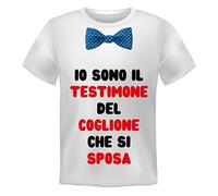 Kit T-Shirt Uomo Manica Corta Addio al Celibato Io Sono Il Coglione Che Si Sposa - Pacchetto T-Shirt Divertenti Amici dello Sposo - Matrimonio - Idea Regalo (XL, Testimone)