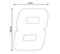 KIT TABELLA PORTANUMERO ALLUMINIO ANODIZZATO ARGENTO BARRACUDA MOTO BENELLI LEONCINO