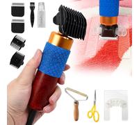 Kit tagliamoquette, 200 W, per tappeti e lavori fai da te, con strumenti per intagliare, cesoie, levapelucchi e supporto