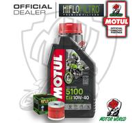 KIT TAGLIANDO 1 LITRO OLIO MOTUL 5100 10W40 FILTRO HIFLO HF131
