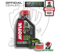 KIT TAGLIANDO 1 LITRO OLIO MOTUL 5100 15W50 FILTRO Polaris 500 Predator 2004