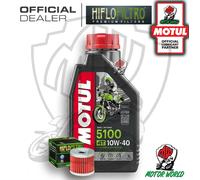KIT TAGLIANDO 1 LT OLIO MOTUL 5100 10W40 FILTRO Suzuki UC 150 Epicuro 2003