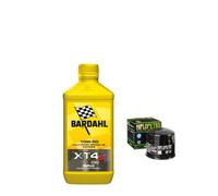 KIT TAGLIANDO 1LITRO OLIO BARDAHL XT4S 10W50+FILTRO HF134 PER SUZUKI GV700 GLF G