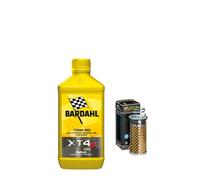 KIT TAGLIANDO 1LITRO OLIO BARDAHL XT4S 10W50+FILTRO HF178 PER HARLEY DAVIDSON FL