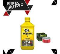 KIT TAGLIANDO 1LITRO OLIO MOTO BARDAHL XT4S 5W40+FILTRO HF136 PER SUZUKI DR250