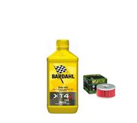 KIT TAGLIANDO 1LITRO OLIO MOTO BARDAHL XT4S 5W40+FILTRO HF136 PER SUZUKI DR250