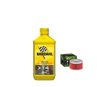 KIT TAGLIANDO 1LITRO OLIO MOTO BARDAHL XT4S 5W40+FILTRO HF137 PER SUZUKI DR500 S