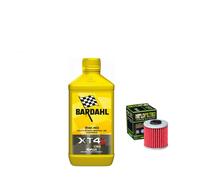 KIT TAGLIANDO 1LITRO OLIO MOTO BARDAHL XT4S 5W40+FILTRO HF568 PER KYMCO 400I