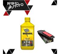 KIT TAGLIANDO 1LITRO OLIO MOTO BARDAHL XT4S 5W40+FILTRO HFA4405 PER YAMAHA YP400