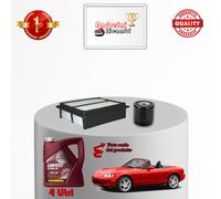 KIT TAGLIANDO 2 FILTRI E OLIO MAZDA MX-5 1.6 16V 81KW 110CV 1998 ->
