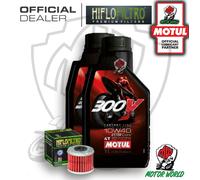 KIT TAGLIANDO 2 LT MOTUL 300V 10W40 FILTRO HIFLO Honda TRX 450 R 2009 2010 2011