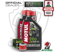 KIT TAGLIANDO 2 LT OLIO MOTUL 5100 10W40 FILTRO Honda CRF 450 X 2005 2006 2007